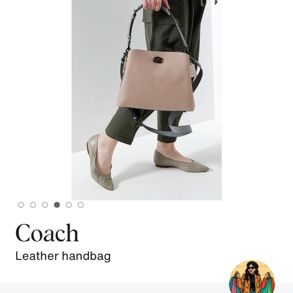 Coach Tan and Gray Leather Shoulder Bag - Picture 10 of 11